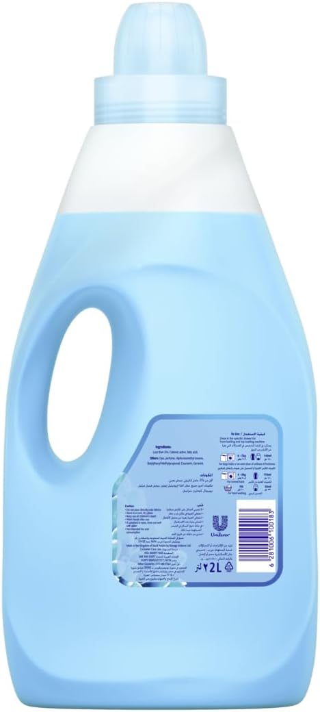COMFORT Fabric Softener, Spring Dew, with freshness-burst technology for longer lasting fragrance & soft clothes, 4L x 2
