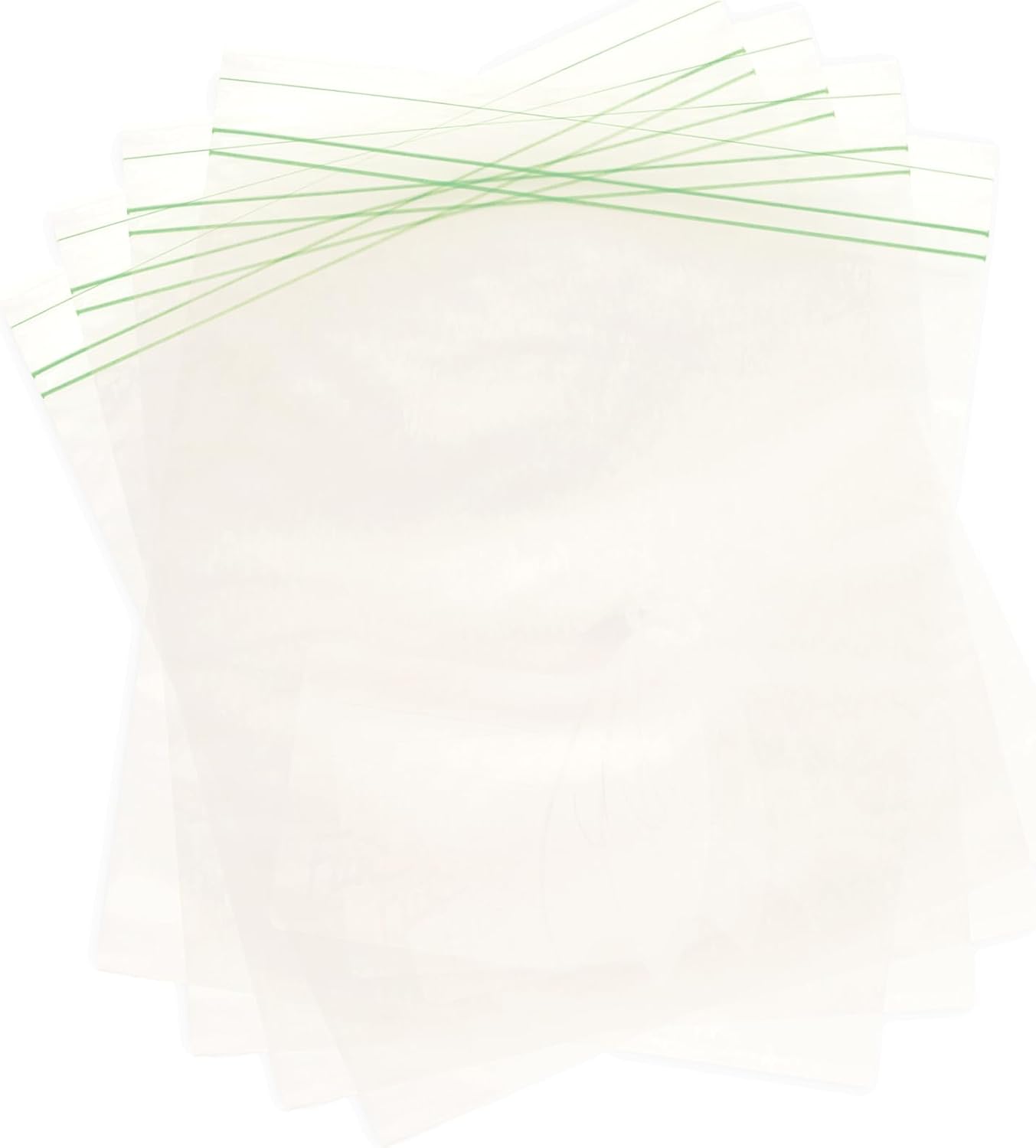 Fun Zipper Bags 18.3x23.5cm, Clear, Medium - Leak-Proof & Durable Kitchen & Food Storage Essentials(Pack of 50)