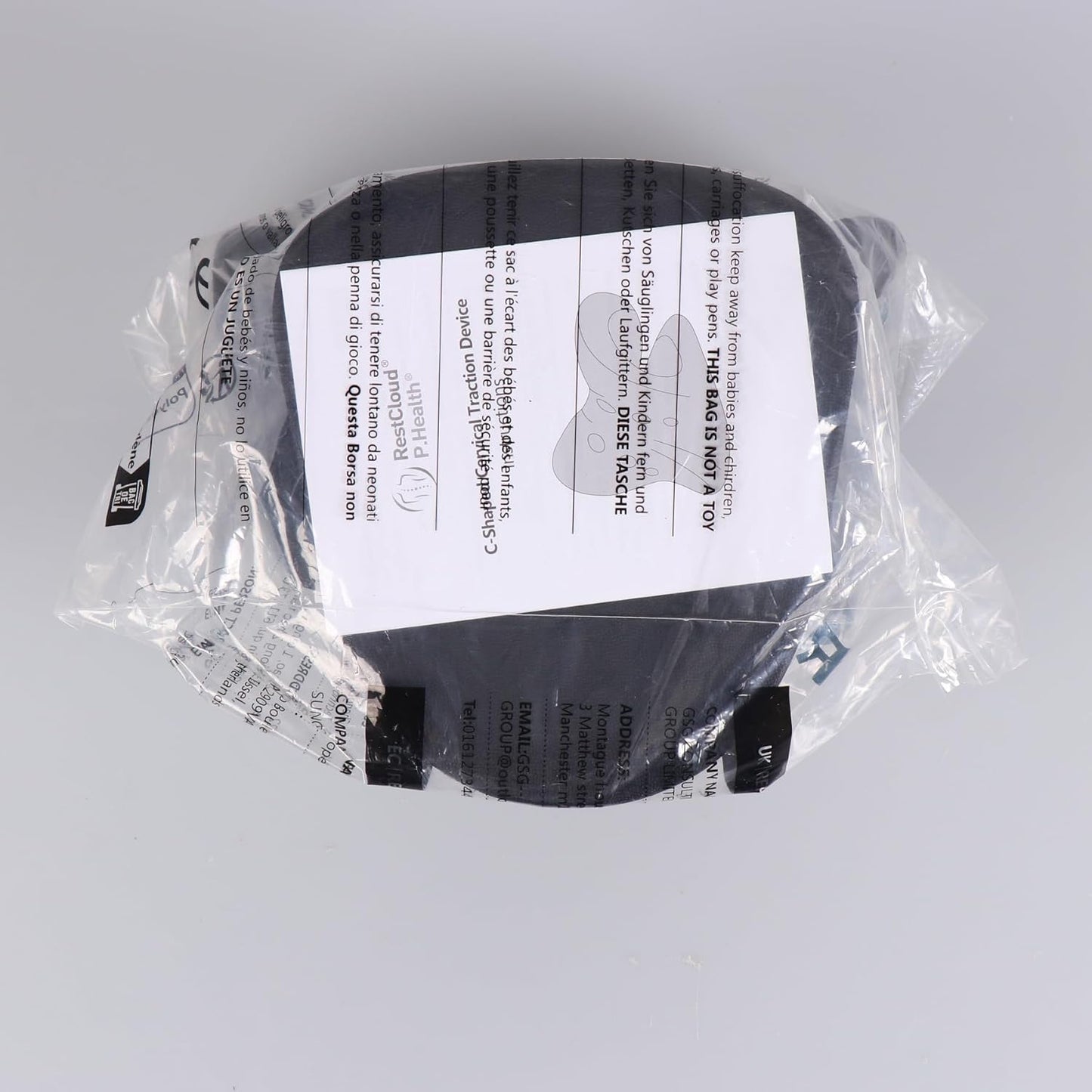 RESTCLOUD Neck and Shoulder Relaxer, Cervical Traction Device for TMJ Pain Relief and Cervical Spine Alignment, Chiropractic Pillow, Neck Stretcher (Black)