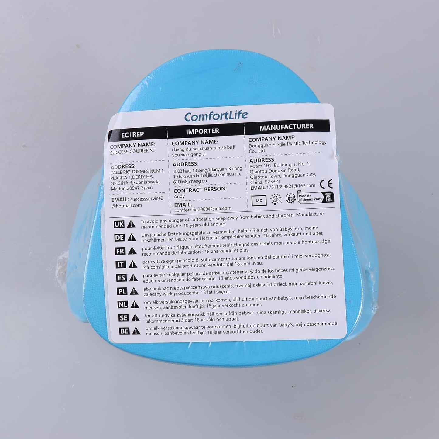 ComfortLife Neck Stretcher for Pain Relief, Neck and Shoulder Relaxer Cervical Traction Device Pillow for Muscle Relax and TMJ Pain Relief (Blue)