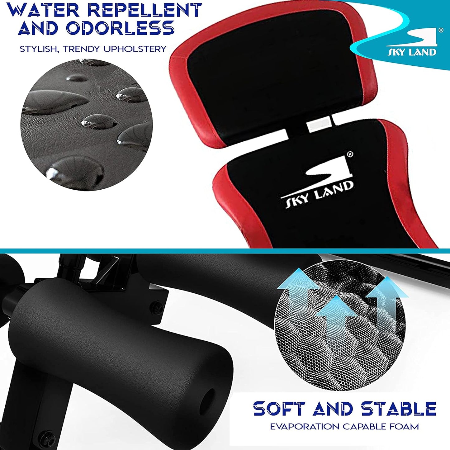 SKY LAND 6 In 1 Sturdy Inversion Table-Em-1863: Inversion/Steel Frame/Adj.Safety Belt/Extra-Large Padding/Comfortable Safety Feet Bar/Intelligent Swivel System/For Stretching, Pain Relief-EM-1863