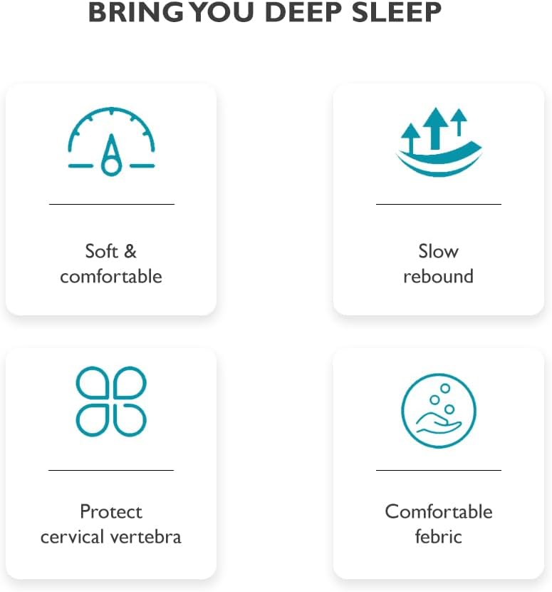 MOONCEE Premium Memory Foam Pillow for Neck Pain Relief, Adjustable Contour Orthopedic Cervical Pillow for Side, Back & Stomach Sleepers with Washable Cover