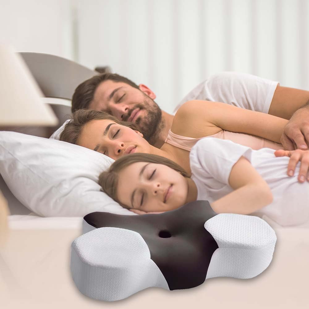 MOONCEE Premium Memory Foam Pillow for Neck Pain Relief, Adjustable Contour Orthopedic Cervical Pillow for Side, Back & Stomach Sleepers with Washable Cover