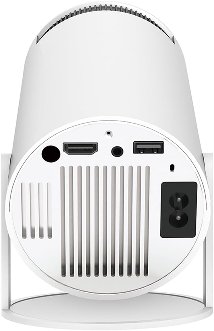 Mini Portable Projector 4K 1080P Full HD Compatible with Android 11 and Netflix - WiFi 6, BT 5.0, 180° Rotation, Small Home Theater Projector with Automatic Keyhole Correction