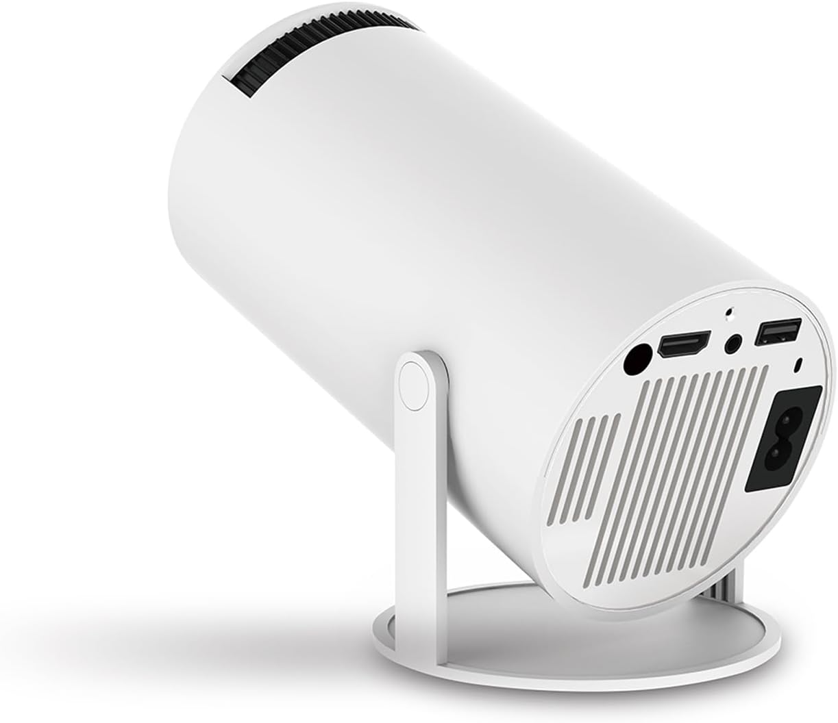 Mini Portable Projector 4K 1080P Full HD Compatible with Android 11 and Netflix - WiFi 6, BT 5.0, 180° Rotation, Small Home Theater Projector with Automatic Keyhole Correction