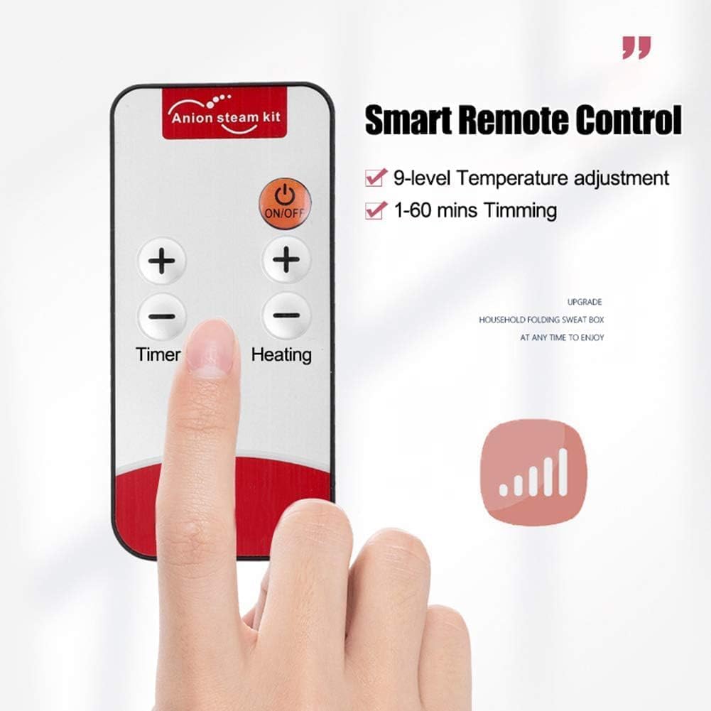 MGPGNOV Personal home steam sauna tent Sauna Private Room, portable Folding home spa steam sauna set, 2L Steam Pot Carrying Bag with remote control and temperature adjustment (Pink)