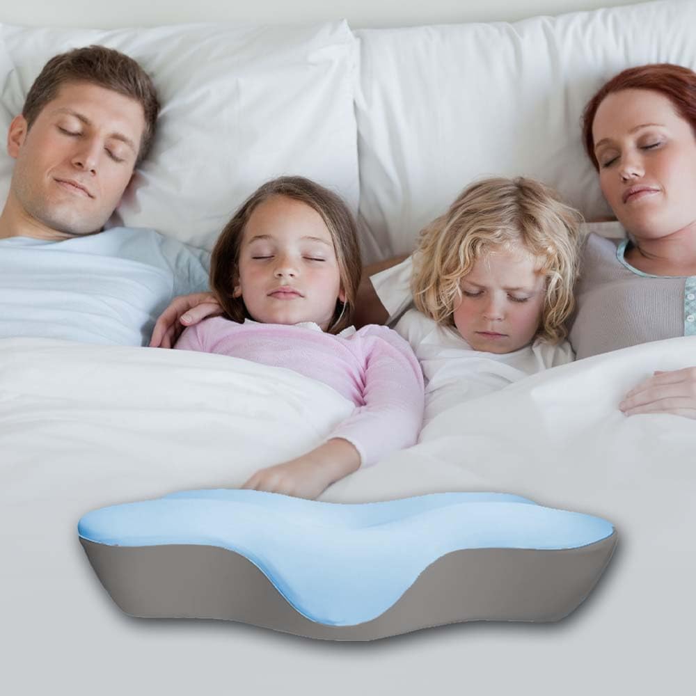 MOONCEE Premium Memory Foam Pillow for Neck Pain Relief, Adjustable Contour Orthopedic Cervical Pillow for Side, Back & Stomach Sleepers with Washable Cover