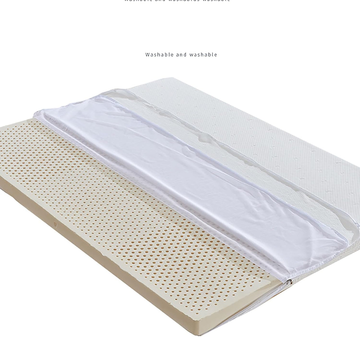 ARyako 100% Natural Latex Mattress Topper - Firm - 1/2 Inch - Twin Size - Organic Cover Included.,1in,180x200cm(71x79in)
