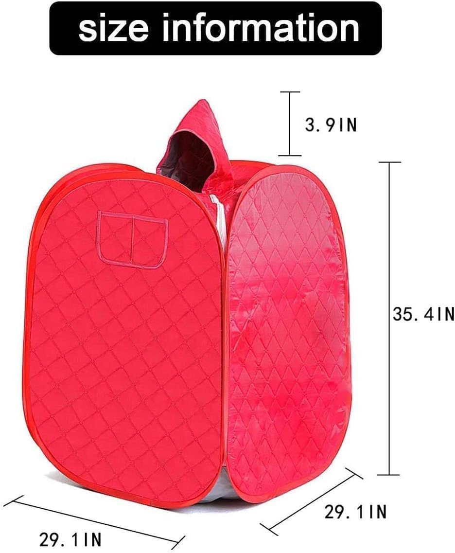 MGPGNOV Personal home steam sauna tent Sauna Private Room, portable Folding home spa steam sauna set, 2L Steam Pot Carrying Bag with remote control and temperature adjustment (Pink)