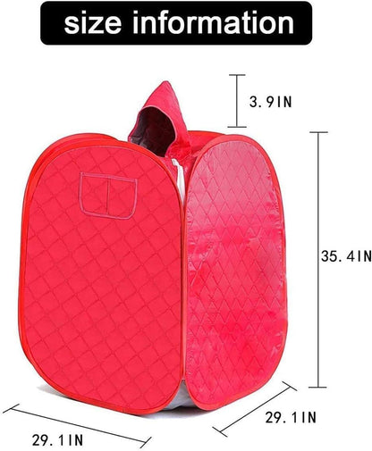 MGPGNOV Personal home steam sauna tent Sauna Private Room, portable Folding home spa steam sauna set, 2L Steam Pot Carrying Bag with remote control and temperature adjustment (Pink)