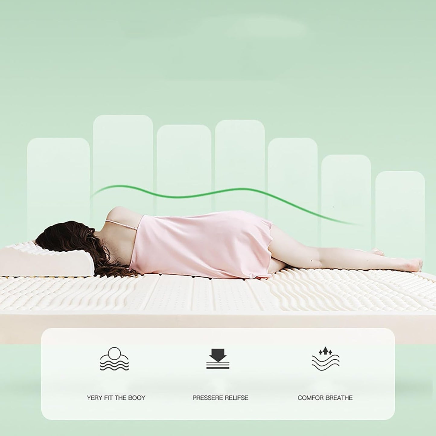 ARyako 100% Natural Latex Mattress Topper - Firm - 1/2 Inch - Twin Size - Organic Cover Included.,1in,180x200cm(71x79in)