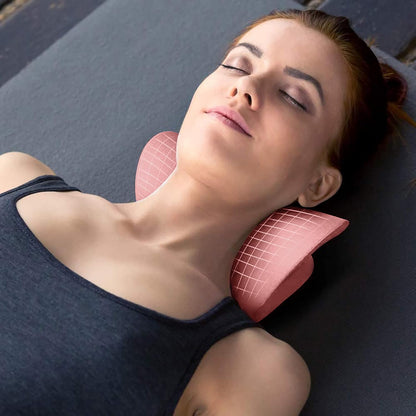 RESTCLOUD Neck and Shoulder Relaxer, Cervical Traction Device for TMJ Pain Relief and Cervical Spine Alignment, Chiropractic Pillow, Neck Stretcher (Black)