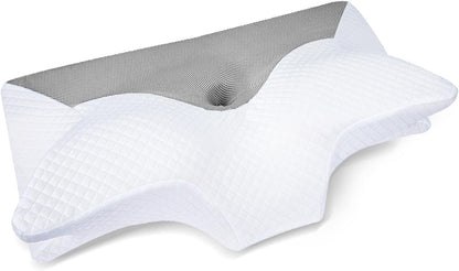 HOMCA Cervical Pillow Memory Foam Pillows - Contour Memory Foam Pillow for Neck Pain Relief, Orthopedic Neck Bed Pillow for Side Sleepers Back and Stomach