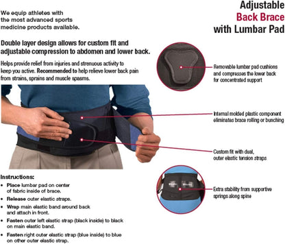MUELLER ADJUSTABLE LUMBAR BACK BRACE PLUS SIZE: 64179