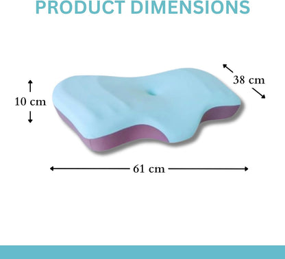 MOONCEE Premium Memory Foam Pillow for Neck Pain Relief, Adjustable Contour Orthopedic Cervical Pillow for Side, Back & Stomach Sleepers with Washable Cover