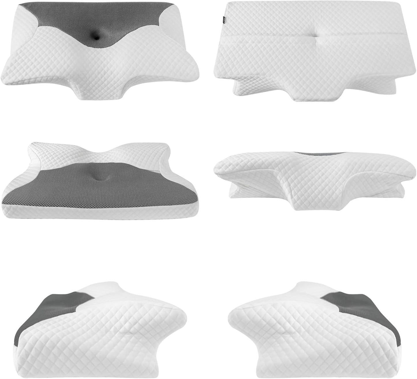 HOMCA Cervical Pillow Memory Foam Pillows - Contour Memory Foam Pillow for Neck Pain Relief, Orthopedic Neck Bed Pillow for Side Sleepers Back and Stomach