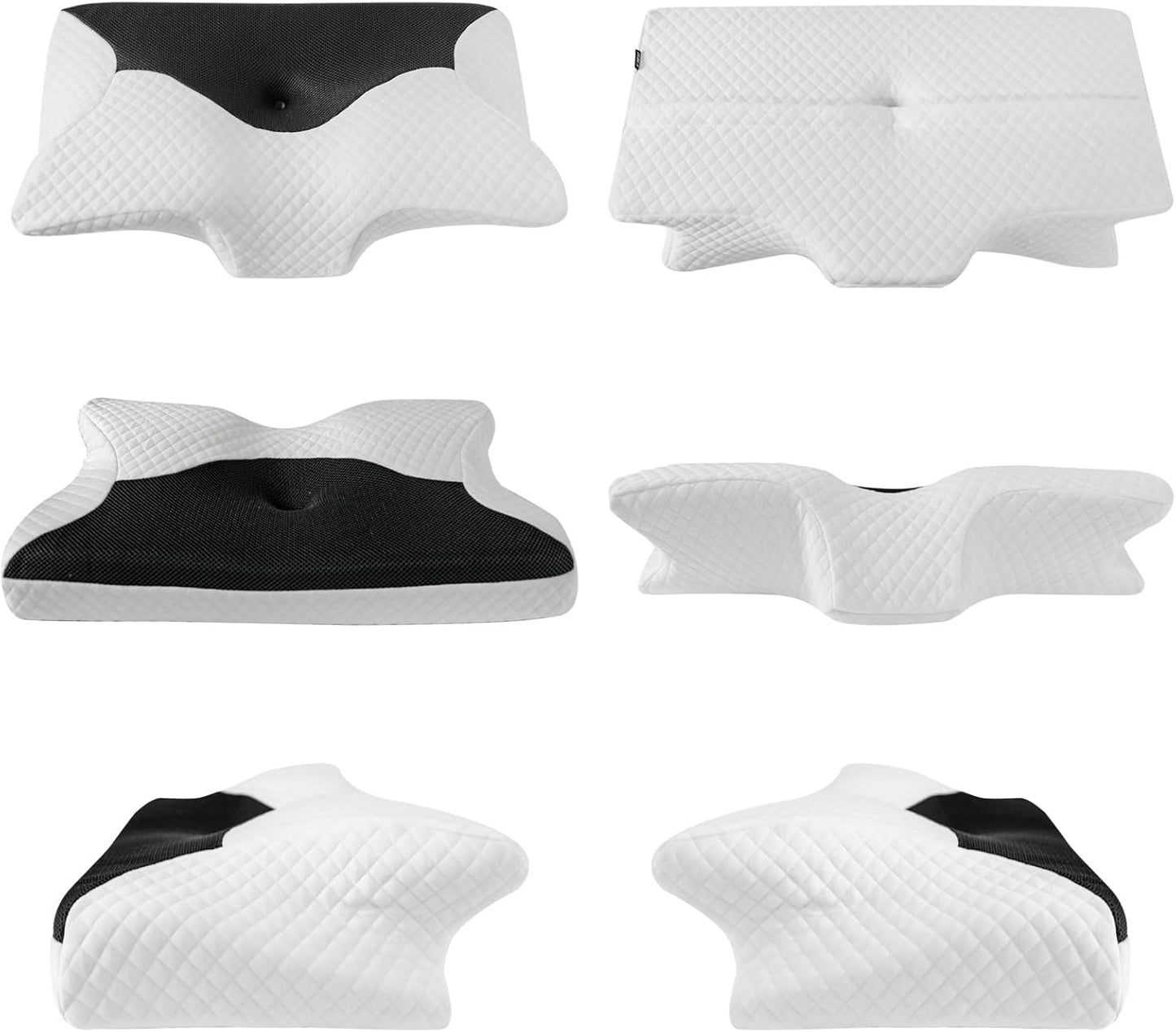 HOMCA Cervical Pillow Memory Foam Pillows - Contour Memory Foam Pillow for Neck Pain Relief, Orthopedic Neck Bed Pillow for Side Sleepers Back and Stomach