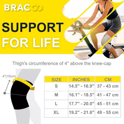 Bracoo Knee Brace, Knee Compression Sleeve Support for Men Women with Side Stabilizers, Dynamic Compression Lightweight & Breathable Support - Arthritis Pain, Injury Recovery, Running, Workout, KE92