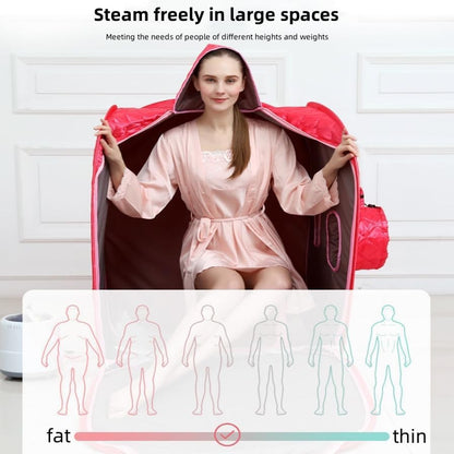 MGPGNOV Personal home steam sauna tent Sauna Private Room, portable Folding home spa steam sauna set, 2L Steam Pot Carrying Bag with remote control and temperature adjustment (Pink)