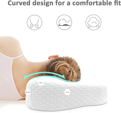 TDOO Memory Foam Cervical Pillow, 2 in 1 Ergonomic Contour Orthopedic Pillow for Neck Pain, Contoured Support Pillows for Side Back Stomach Sleepers (WA)