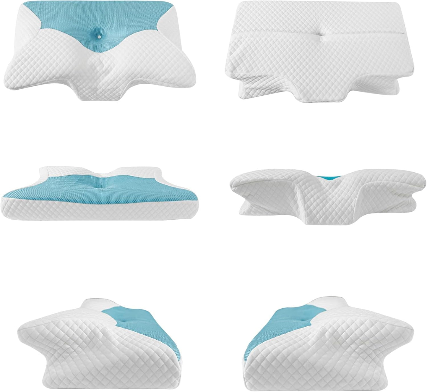 HOMCA Cervical Pillow Memory Foam Pillows - Contour Memory Foam Pillow for Neck Pain Relief, Orthopedic Neck Bed Pillow for Side Sleepers Back and Stomach