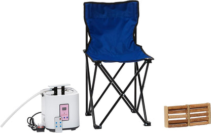 SKY LAND Sauna Family Portable Steam_Sauna 2L, Personal Therapeutic Sauna for Weight Loss, Detox Relaxation at Home, One PersonTent with Remote Control, Folding Chair, EM-9181