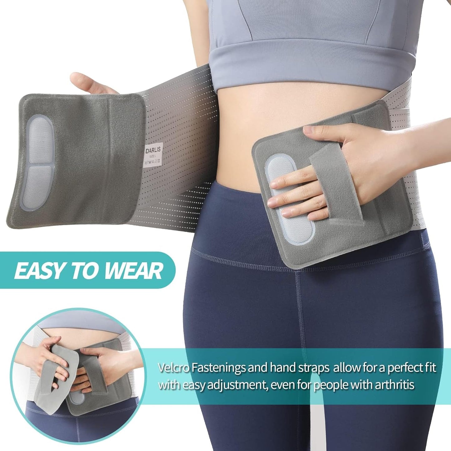 SYOSI Back Brace for Women Men, Lower Back Pain Relief, Close-fitting Breathable Back Support Belt for Daily Chores, Adjustable Lumbar Support Belt for Scoliosis, Herniated Disc, Back Pain (XL)