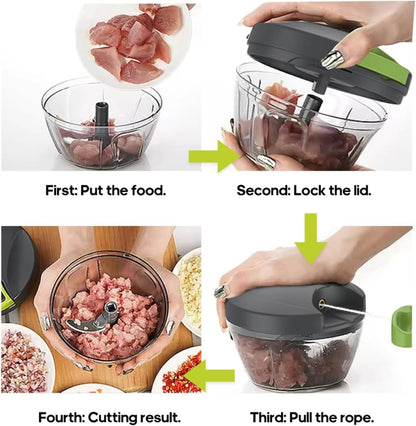 manual garlic choper is time-saving kitchen tool designed to simplify your daily food preparation.ensures while providing excellent control and safety Built with sharp durable stainless steel blades