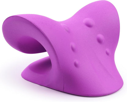 RESTCLOUD Neck and Shoulder Relaxer, Cervical Traction Device for TMJ Pain Relief and Cervical Spine Alignment, Chiropractic Pillow, Neck Stretcher (Black)