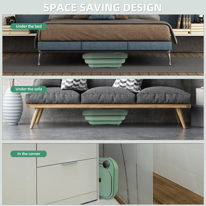 Angju Collapsible Foot Spa Bath with Heat and Bubble Massage and Jets, Pedicure Foot Massager Spa, Electric Foot Soaking Tub with Massage Rollers and Foot File, Heated Foot Spa(Green)