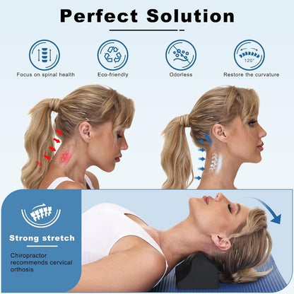 WANYIDA Neck Stretcher Chiropractic Pillows for Neck Pain Relief, Cervical Traction Device for Cervical Spine Alignment. Neck and Shoulder Relaxer. (Without Cloth Cover)