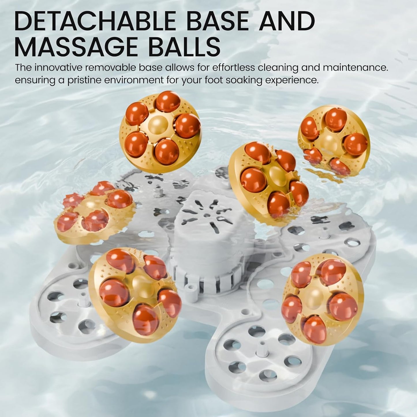 Collapsible Foot Spa with Heat,Remote Temperature Control and Bubble,Foot Bath Tub with 6 Massage Rollers,Timer and Pumice Stone,Electric Pedicure Foot Spa Machine for Feet Care