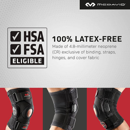 Mcdavid 429X Knee Brace, Maximum Knee Support & Compression for Knee Stability, Patellar Tendon Support, Tendonitis Pain Relief, Ligament Support, Reduce Injury & Assist in Recovery for Men & Women,