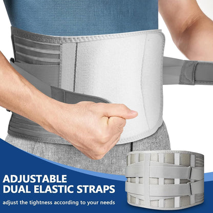 SYOSI Sports Medicine Adjustable Lumbar Back Brace, Brace with Lumbar Support Pad, Back Pain Relief Support for Men and Women, Ideal for Upper and Lower Back Pain, Sciatica, Scoliosis (L)