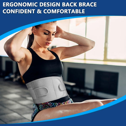 SYOSI Sports Medicine Adjustable Lumbar Back Brace, Brace with Lumbar Support Pad, Back Pain Relief Support for Men and Women, Ideal for Upper and Lower Back Pain, Sciatica, Scoliosis (L)