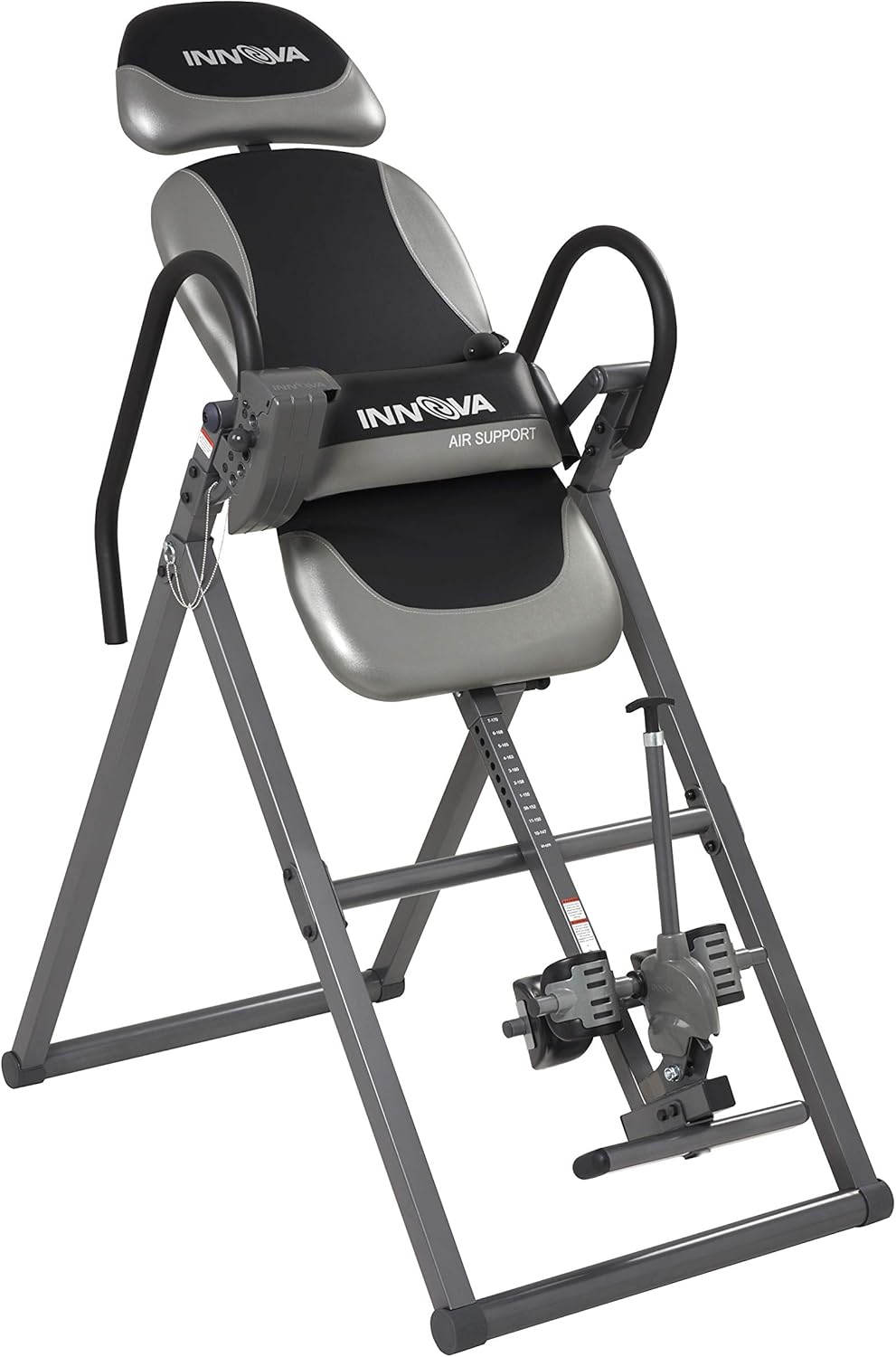 Innova Health and Fitness ITX9900 Inversion Table with Air Lumbar Support, Black/Gray