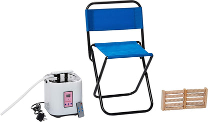 SKY LAND Portable Steam Sauna, Home Spa Sauna Tent with LED Steam Generator, Remote Control, Folding Chair & Foot Massager, Personal Relaxation & Detox Therapy for Men & Women (Pink, Small) EM-9209