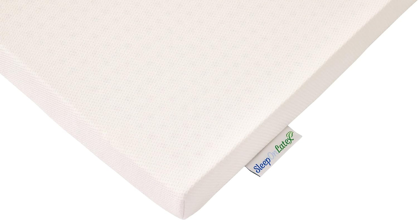 Pure Green Natural Latex Mattress Topper w/Luxury Cover - Soft - 1 Inch - King (GOLS Certified Organic)