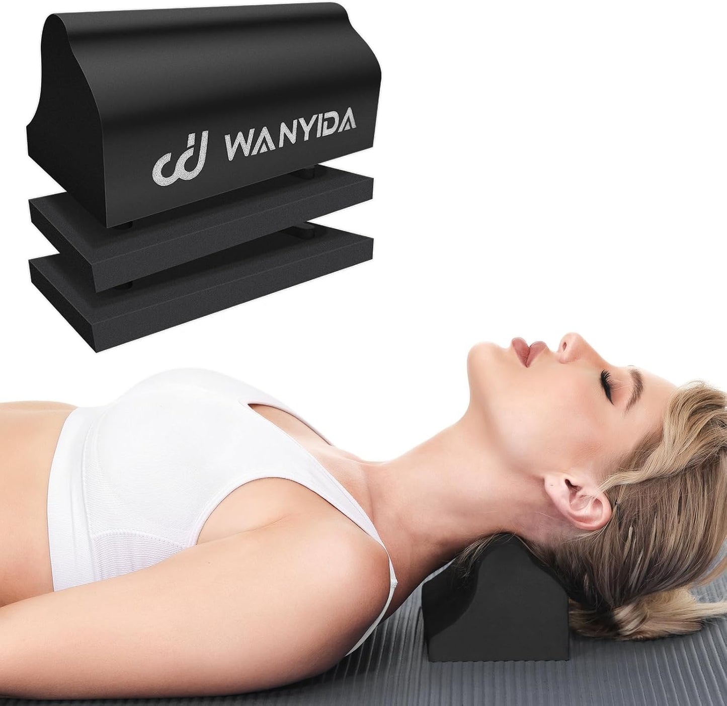 WANYIDA Neck Stretcher Chiropractic Pillows for Neck Pain Relief, Cervical Traction Device for Cervical Spine Alignment. Neck and Shoulder Relaxer. (Without Cloth Cover)