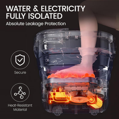 Collapsible Foot Spa with Heat,Remote Temperature Control and Bubble,Foot Bath Tub with 6 Massage Rollers,Timer and Pumice Stone,Electric Pedicure Foot Spa Machine for Feet Care