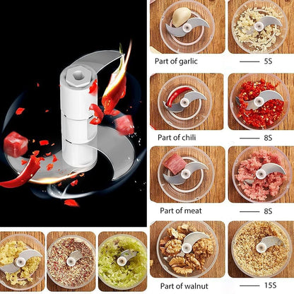 BIGTHREE Electric Mini Garlic Chopper, Portable Cordless Wireless Garlic Chopper, Food Chopper, for Garlic Onion Veggie, Dicing and mincing, in one food processor kitchen chopper masher (250ML)