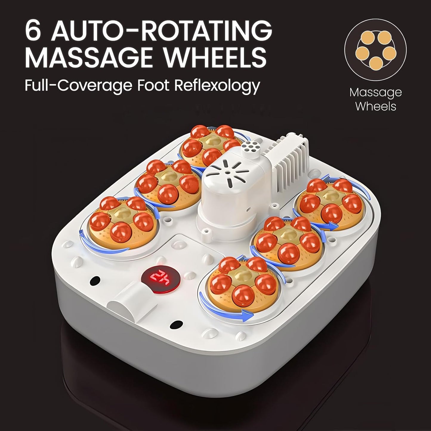 Collapsible Foot Spa with Heat,Remote Temperature Control and Bubble,Foot Bath Tub with 6 Massage Rollers,Timer and Pumice Stone,Electric Pedicure Foot Spa Machine for Feet Care