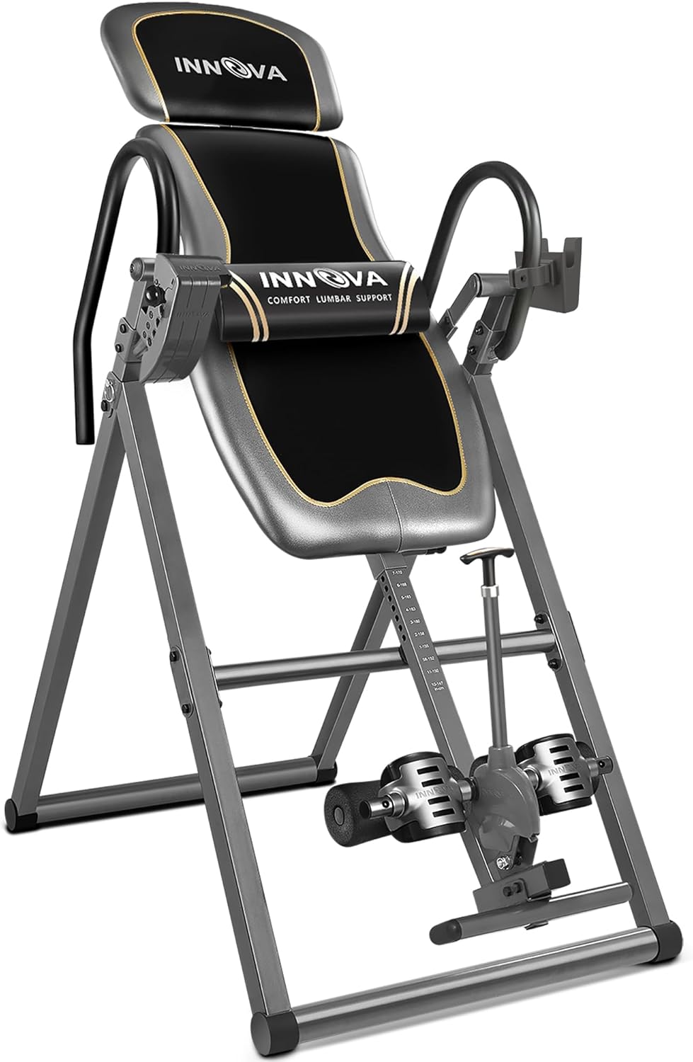 Innova Inversion Table with Adjustable Headrest, Reversible Ankle Holders, and 300 lb Weight Capacity