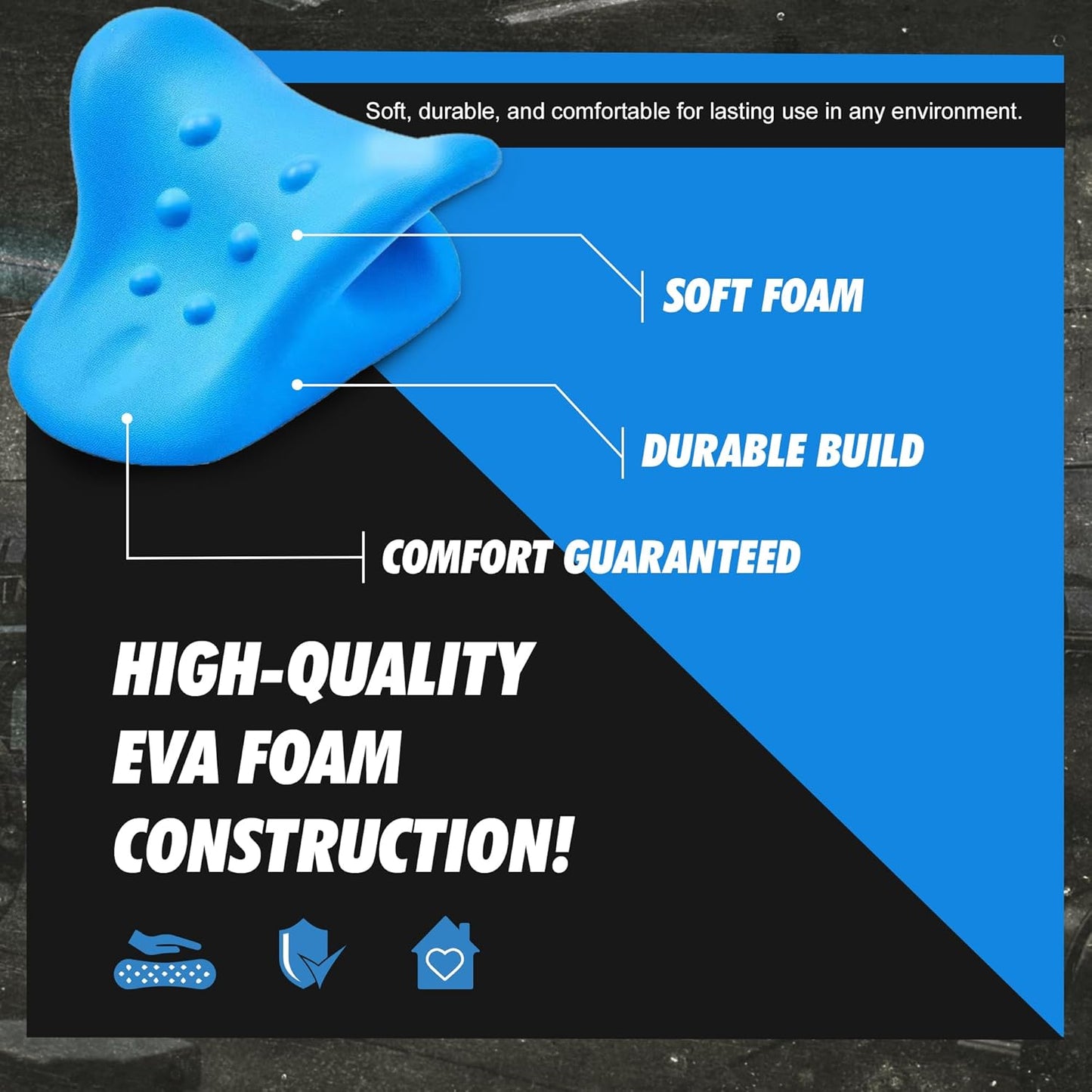 JSM FITNESS Neck Stretcher for Pain Relief - Cervical Neck Traction Device - Ergonomic Cloud Pillow for Posture Correction - Office Work Posture Corrector & Hump Reduction