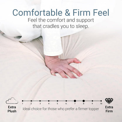 Foamma Dunlop Organic Latex Mattress Topper - Single - Medium-Firm Foam Topper Made from 100% Organic Latex Foam - GOLS Certified, Durable, Cooling, and Breathable