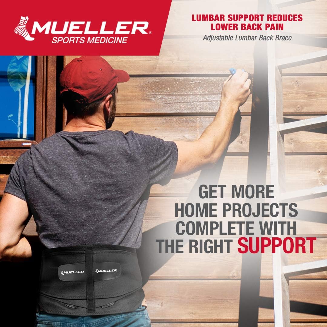 MUELLER ADJUSTABLE LUMBAR BACK BRACE PLUS SIZE: 64179