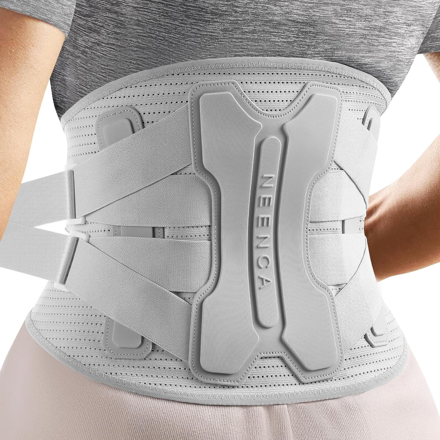 NEENCA Back Brace for Lower Back Pain Relief with Bionic Support System, Lumbar Support Belt for Women&Men with Lumbar Pad, Soft Breathable 3D Knit Fabric for Herniated Disc, Sciatica, Scoliosis