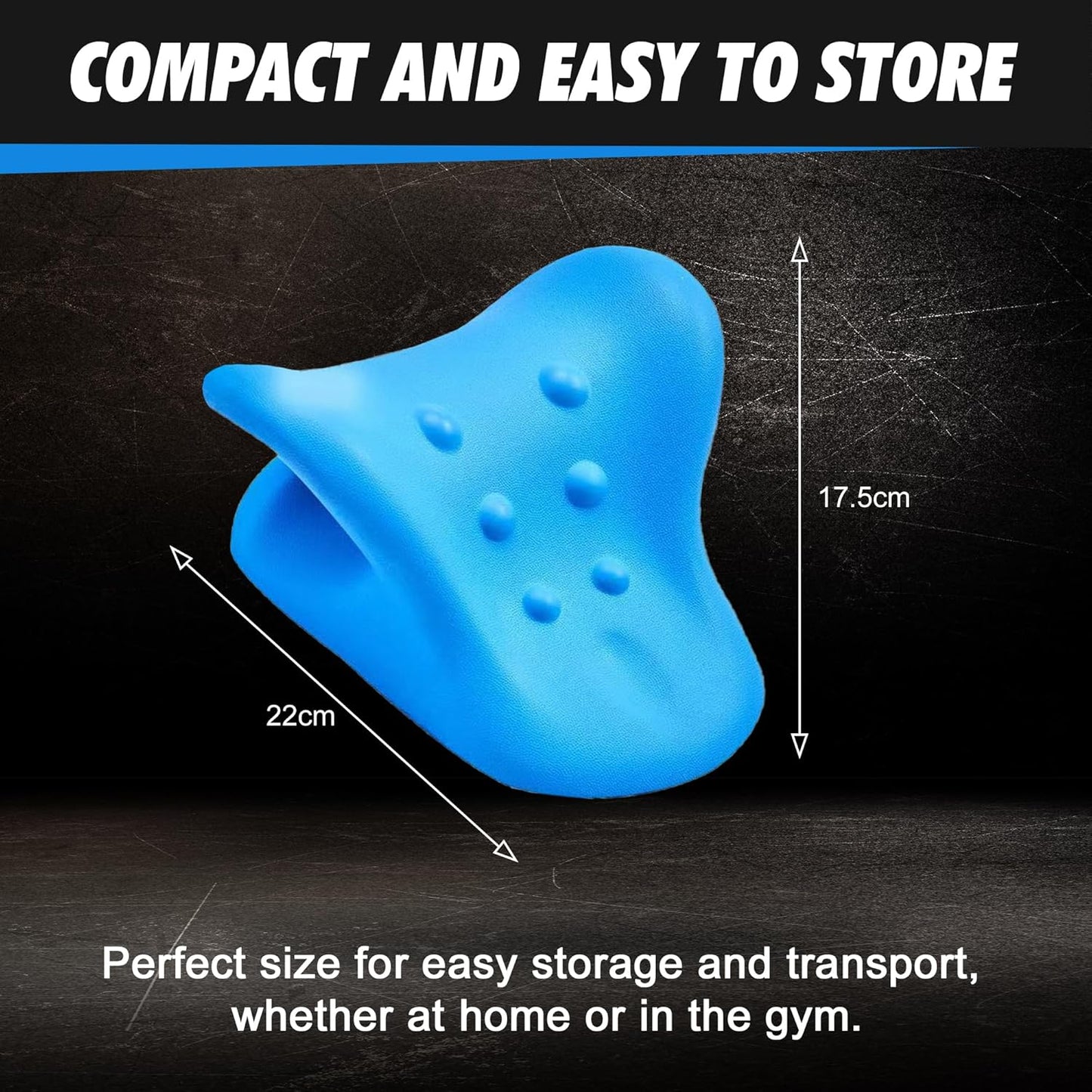 JSM FITNESS Neck Stretcher for Pain Relief - Cervical Neck Traction Device - Ergonomic Cloud Pillow for Posture Correction - Office Work Posture Corrector & Hump Reduction