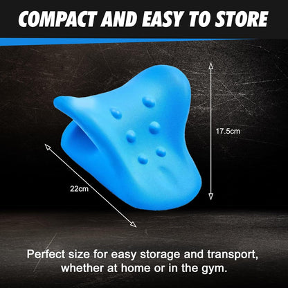 JSM FITNESS Neck Stretcher for Pain Relief - Cervical Neck Traction Device - Ergonomic Cloud Pillow for Posture Correction - Office Work Posture Corrector & Hump Reduction