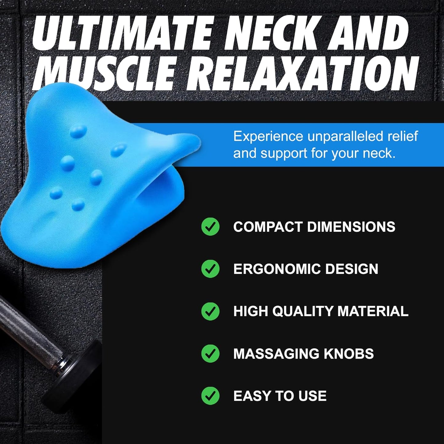 JSM FITNESS Neck Stretcher for Pain Relief - Cervical Neck Traction Device - Ergonomic Cloud Pillow for Posture Correction - Office Work Posture Corrector & Hump Reduction